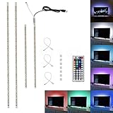 Minger USB LED Strip Lights Kit, Upgraded TV Backlight 2×1.64ft+2×3.2ft SMD5050 RGB Rope Light & 44 