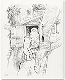 フクロウ – Winnie the Pooh 11 x 14額なし保育園アートプリント