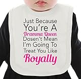 Just Because You Are Drama Queen Slogan ネクタイを有する有機ビブ Medium