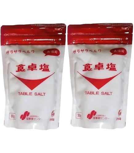 Amazon.co.jp: 塩事業センター 食卓塩 300g ×2袋セット PSJBOX 食塩