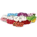 Blesiya 美しい　ミニ　花束　紙製　造花　ブーケ　直径1.5cm　結婚式　庭　家　ショップ　装飾　花　（グリーン）　12花束　