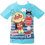 【本体綿100％】【冷感背当】2017年 夏物 アンパンマン 天竺 それいけアンパンマン！ 背当て付き Ｔシャツ Anpanman サックス◇95cm