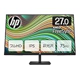 HP モニター V27ie G5 27インチ フルHD 75Hz 5ms IPSパネル 非光沢 HDMI DisplayPort VGA AMD FreeSync 角度調整ブルーライトカット 薄型ベゼル（型番：6D8H3AA-AAAB）