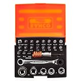 Bahco 2058/S26 Ratchet Socket Bit Set 26 Piece [並行輸入品]