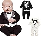 男の子 フォーマル スーツ ベビー服 カバーオール 記念日 結婚式 (80サイズ：白)