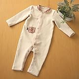 StudioPOPPOオーガニックコットン リバティポケット襟付きカバーオール(ピンク)