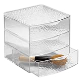 interDesign 化粧品 小物 収納ボックス 3段 引き出し付き オーガナイザーRain L 51650EJ