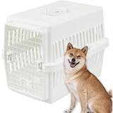 [Amazonブランド] Wag エアトラベルキャリー ペットキャリー 中型犬用 67L x 47W x 51H cm ホワイト