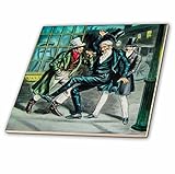 3drose Scenes from the Pastマジックランタン – チャールズ・ディケンズヴィンテージTale Bloomsbury洗礼式手Colored – タイル 8-Inch-Ceram