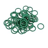 uxcell ゴムOリング　オイルシールリング　50本入り　グリーン　ラバー　16mmx1.9mm