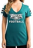 Philadelphia EaglesグリーンWomen 's Pride Playing VネックTシャツ M ホワイト