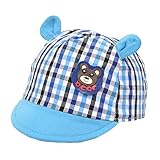 Roffatide 格子柄 ハンチング 帽子 ベレー帽 春夏 アウトドア 紫外線対策 日よけ帽子 ブルー