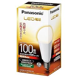 パナソニック LED電球 E26口金 電球100W形相当 電球色相当(14.3W) 一般電球・広配光タイプ 密閉形器具対応 LDA14LGK100EW