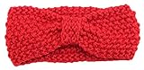Nice Days（ナイス　ディズ） 　ベビーニットヘアバンド　可愛いボヘミアン風　ヘアクリップ ヘアアクセサリー (レッド)
