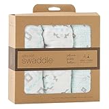 Aden+Anais エイデンアンドアネイ おくるみ 3セット ペチュニアピックルボトム コラボ　（カラー：sleepy seychelles） [並行輸入品]