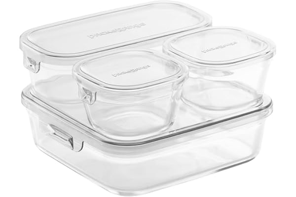 【Amazon.co.jp限定】 iwaki(イワキ) 耐熱ガラス 保存容器 電子レンジ オーブン 4個セット アーバンクリア パック＆レンジ F-PRN4UCL2 グラタン皿 耐熱容器 耐熱皿