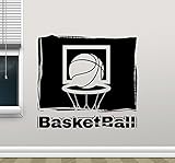 バスケットボール壁デカールバスケットボールボールバスケットロゴビニールステッカースポーツ壁装飾壁アート子供ティーンガールズボーイズ部屋壁モダンデザイン寝室壁装飾壁画73 NNN