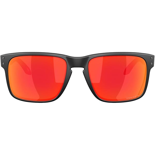 Oakley Holbrook Sunglasses (Matte Black Frame, Positive Red