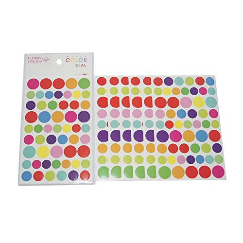 Doitsa ステッカー 手帳シール 透明スッテカー Diy 手作り アルバムステッカー 日記 ダイアリー カレンダー アルバム 手帳用 家計簿 かわいい おしゃれ ドット 6枚セット 文具百貨