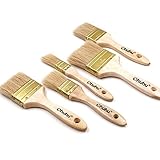 Ohuhuプレミアムペイントブラシセットペイント、ワックス、しみ、ワニス、接着、とGesso、5パック