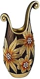 Ore International K-4250-V2 Demeter Decorative Vase, 18-Inch, Gold by ORE [並行輸入品]