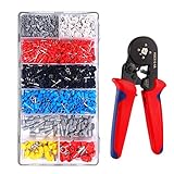 圧着ペンチセット KINGTOP フェルール圧着工具 0.25-10mm²調整可能 1200 PCS DIYペンチ エンドスリーブ フェルール端子付き