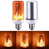 キャンドルライト 2個セット Lumiereholic 揺らぐ炎 LED電球 E26 蝋燭 ロウソク 安全 装飾 点滅灯 フレームランプ 炎ライト 炎電球 デート レストラン クリスマス 結婚式 ハロ