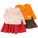 Lily ivory(リリー アイボリー) ワンピース (80～130cm) キムラタンの子供服 (71110x71410-163) オレンジ 130