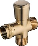 Delta Faucet 50650-CZ Universal Showering Components, 3-Way Shower Arm Diverter for Handshower, Cham