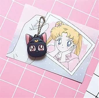 アニメ美少女戦士セーラームーンルナ紫色の猫キーホルダーコスプレかわいいペンダントキーチェーン B004 アニメ 萌えグッズ 通販 Amazon