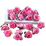 Hommy 約50pcs　美しい　人工　ローズ 　バラ 　造花 　花部分のみ　 花びら　 花ヘッド 　結婚式 　3cm　DIY装飾　