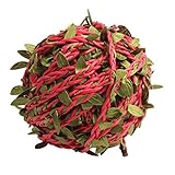 Perfeclan 人工葉ガーランド　約20m　人工葉　植物ガーランド　籐　編組　ラタン　DIY　工芸品　全３色 - 赤