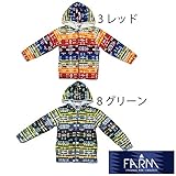 【SiShuNon/ファーム】ネイティブ柄フリースフードジャケット 130 3 レッド