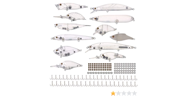 Amazon Lserver ルアー 自作 Diy 透明 未塗装 ミノー 釣具 淡水 海釣り両用 擬似餌 セット入り 172pcs Lserver ルアー材料