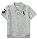 POLO RALPH LAUREN (ポロラルフローレン) 半袖ビッグポニーポロシャツ ベビー 男の子 グレー 80cm (12ヶ月) [並行輸入品]