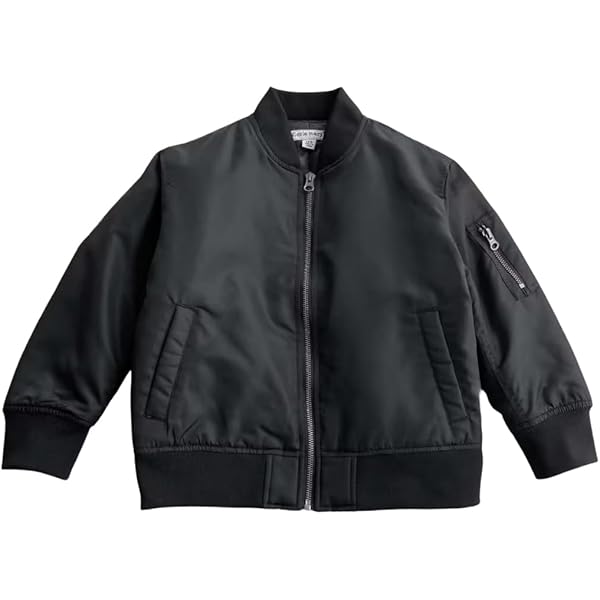 Amazon | [エドウィン] ジャケット 中綿入りMA-1 ボーイズ ブラック