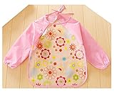 2ピースEVA透明防水スリーブビブベビーフィードスモックA、0~2歳