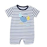 エルフ ベビー(Fairy Baby)ベビー服 ロンパースカバーオール 半袖 夏 可愛い ストライプ サイズ：90