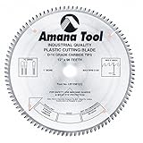 Amana Tool LB12961 Carbide Tipped Non-Melt Plastic 12 Inch D x 96T M-TCG -2 Deg 1 Inch Bore Circular
