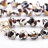 The Art of Cure Amber Teething Necklace - FTIR Lab Tested Authentic Amber (RECYCLED MOSAIC) by The A