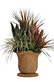 BirdRock Garden Leaf Planter -Aged Ivory |Indoor Outdoor Planter Urn [並行輸入品]