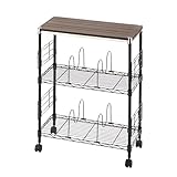 ルミナス ウッドシェルフ付ラック ポール径19mm ブックシェルフ(本棚) 幅59.5×奥行29.5×高さ76cm WS6080-3BB WS6080-3BB