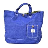 (ocean&ground)オーシャン＆グラウンド レッスンバッグ 1615003 通園 手さげ コットン 綿 デニム 鞄 ヒッコリー キッズ トート 習い事 こども 子供 お弁当 通園 通学 (DM