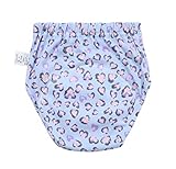 ヒョウ柄のおむつパープルと2個のリークプルーフベビートレーニングパンツ