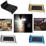 ILS - 16 LED Solar Power Motion Sensor Wall Light Garden Yard Waterproof