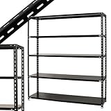 NC-1800-21 幅180×奥行45×高さ210cm 5段 ブラック 70㎏/段