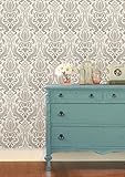 Brewster Nouveau Damask Peel and Stick Wallpaper [並行輸入品]