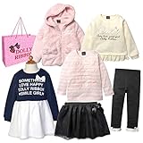 (ピンク/80cm)ベビー服 女の子 福袋 Dolly Ribbon ドーリーリボン 6点セット パーカージャケット トレーナー Tシャツ ワンピース スカート レギンス 女児 ベビー