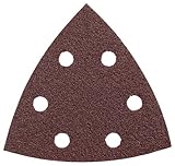 Bosch SDTR060 Detail Triangle, Hook & Loop Sanding Sheet, Red, 60 Grit, 5-Pack [並行輸入品]