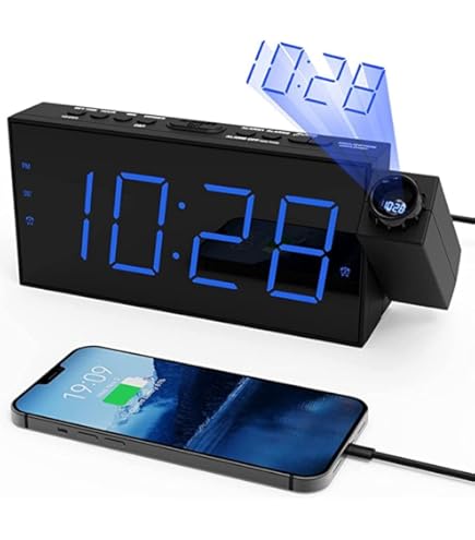 Amazon.co.jp: 寝室用プロジェクター目覚まし時計 LEDデジタル時計